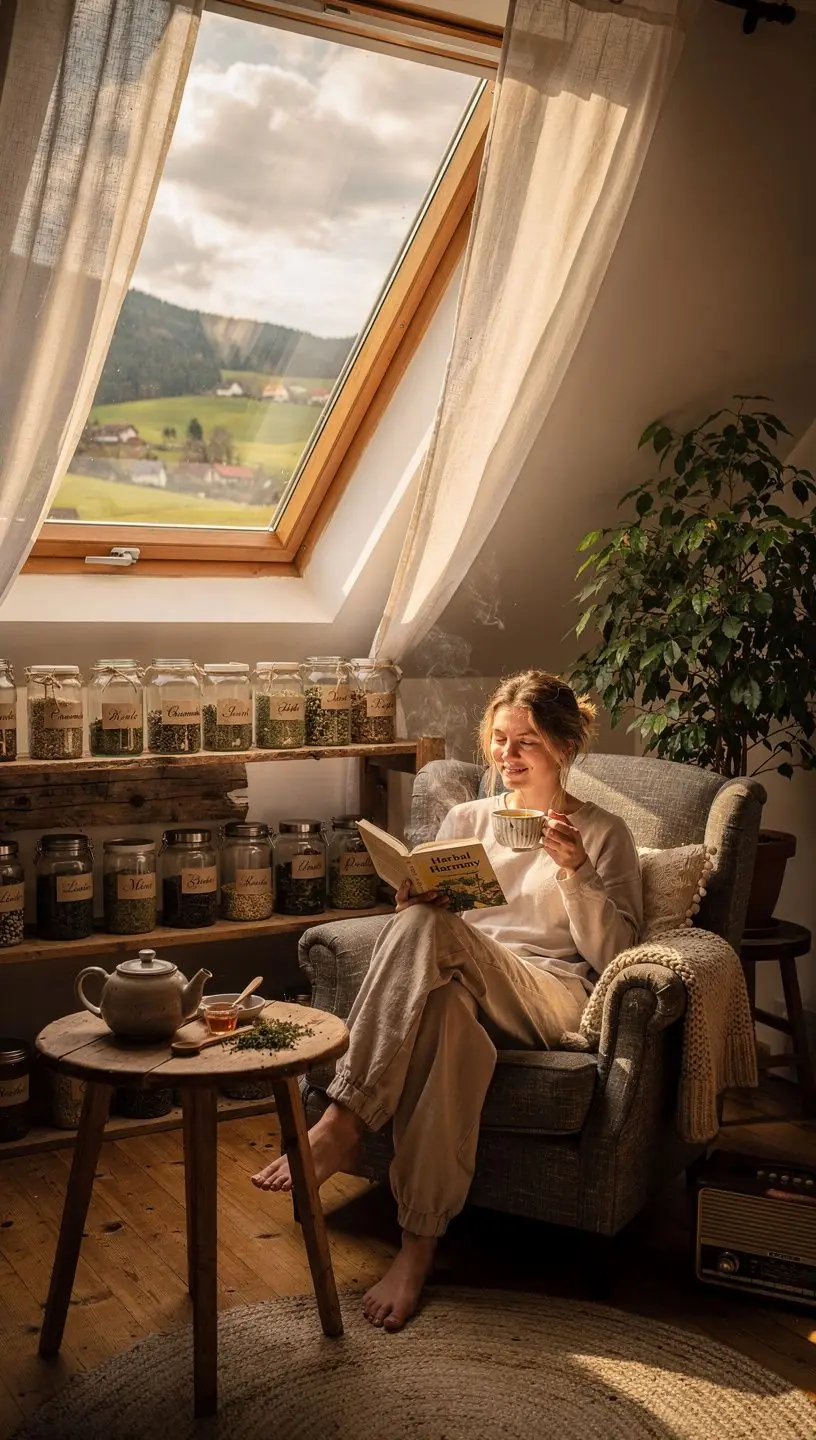 Ručne zbierané bylinky rozložené na farebnom látkovom pozadí.